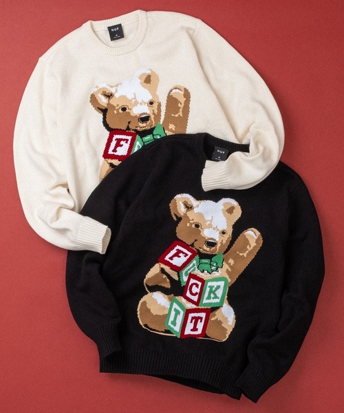 HUF(ハフ)の「GIFT BEAR INTARSIA SWEATER(ニット/セーター・メンズ・ブラック/オフホワイト・S/M/L/XL)」の21枚目の写真