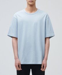 リラックスフィットクルーネックTシャツ[パステルブルー]