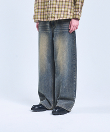 STANDARDERROR（スタンダードエラー）の「87-STAN165 ヴィンテージキャットウォッシュワイドデニムパンツ ヴィンテージイエロー（デニムパンツ）」