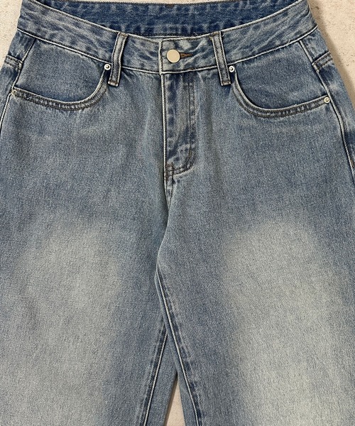 FOLLOWIN（フォロウィン）の「2WAYウエストデザインワイドデニムパンツ【ベルト取り外し可】（デニムパンツ・レディース・ブラック/ブルー/ライトブルー・LARGE/MEDIUM/SMALL）」の13枚目の写真
