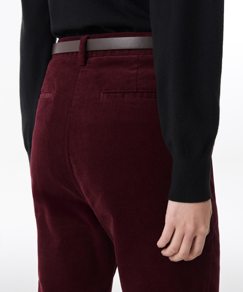 MUSINSA STANDARD WOMAN（ムシンサスタンダードウーマン）の「ウィメンズブーツカットコーデュロイパンツ[バーガンディ]（その他パンツ・レディース・その他・28/29/30/24/25/26/27）」の5枚目の写真