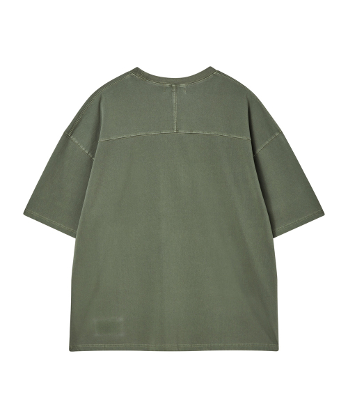 THE GREEN LAB（ザグリーンラボ）の「ピグメントミュージックキャットオーバーフィット半袖Tシャツ[カーキ]（Tシャツ/カットソー・メンズ・その他・FREE）」の2枚目の写真