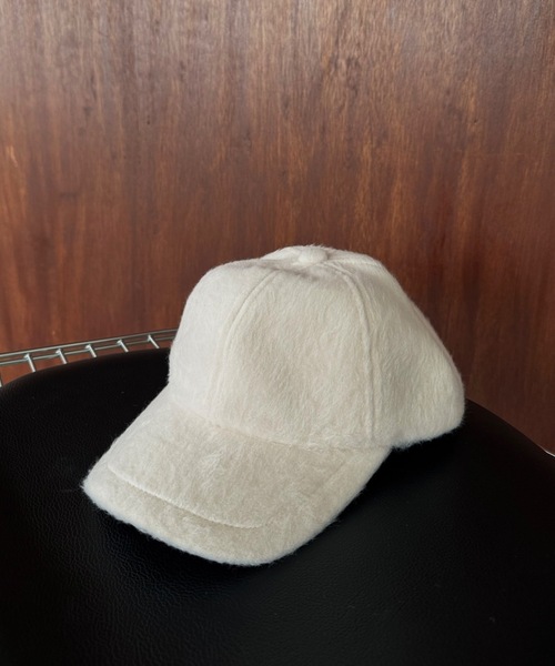 Amiur（エミレ）の「shaggy simple cap / シャギーシンプルキャップ（キャップ・レディース・ブラック/アイボリー・FREE）」の2枚目の写真