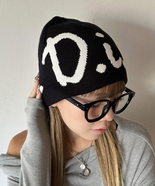 セール】Y2K リバーシブル 2WAY ジャガード ビーニー（ニットキャップ