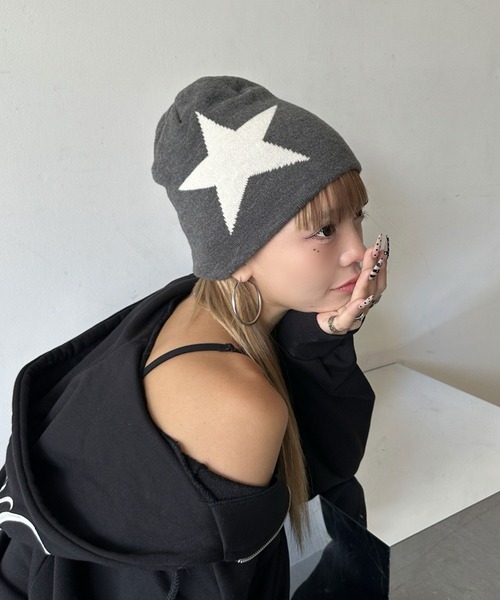 セール】Y2K リバーシブル 2WAY ジャガード ビーニー（ニットキャップ