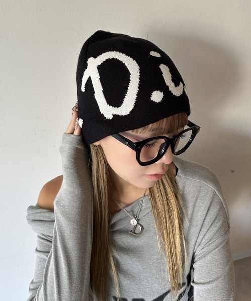 セール】Y2K リバーシブル 2WAY ジャガード ビーニー（ニットキャップ