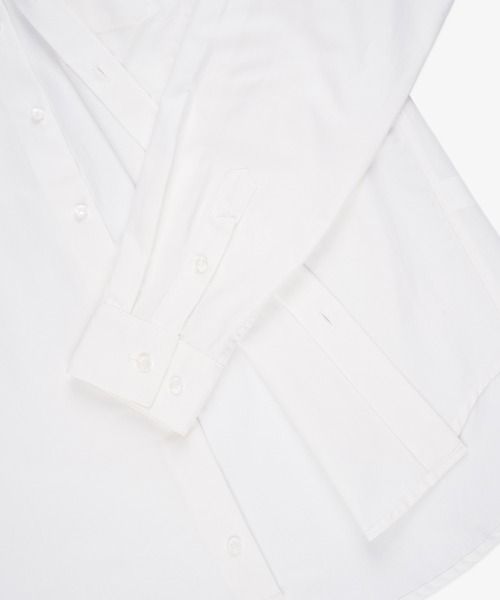 FRONT 11201(フロントワンワントゥーオーワン)の「Classic Organic Cotton Dress Twill Shirt(シャツ/ブラウス・メンズ・ホワイト・XS/S/M/L/XL)」の4枚目の写真