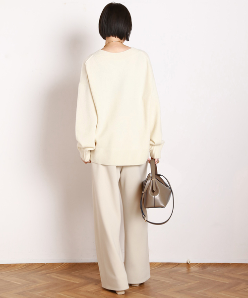 AP STUDIO（エーピーストゥディオ）の「追加エラスティックパンツ（スラックス・レディース・ブラック/アイボリー・34/36/38）」の14枚目の写真