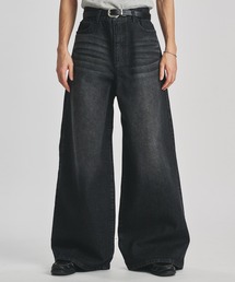 selle glant（セレグランテ）の「WIDE BUGGY FADE DENIM PANTS/ワイドバギーフェードデニムパンツ（デニムパンツ・レディース）」