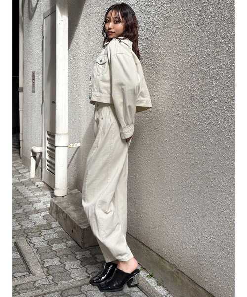 MURUA（ムルーア）の「【セットアップ対応】サイドタックワイドデニム（デニムパンツ・レディース・ミント/ピンク/ブラック/アイボリー・2/1）」の15枚目の写真