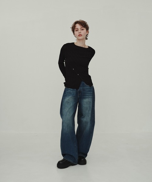 CITY TOKYO(シティトウキョウ)の「Barrel Denim Pants/バレルデニムパンツ/ジーンズ(デニムパンツ・レディース・ブラック/ブルー・1/2/3)」の14枚目の写真