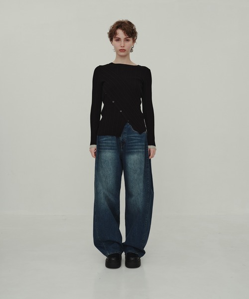 CITY TOKYO(シティトウキョウ)の「Barrel Denim Pants/バレルデニムパンツ/ジーンズ(デニムパンツ・レディース・ブラック/ブルー・1/2/3)」の15枚目の写真