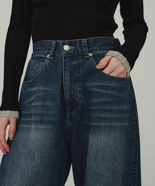 CITY TOKYO(シティトウキョウ)の「Barrel Denim Pants/バレルデニムパンツ/ジーンズ(デニムパンツ・レディース・ブラック/ブルー・1/2/3)」の9枚目の写真