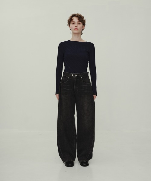 CITY TOKYO(シティトウキョウ)の「Barrel Denim Pants/バレルデニムパンツ/ジーンズ(デニムパンツ・レディース・ブラック/ブルー・1/2/3)」の4枚目の写真