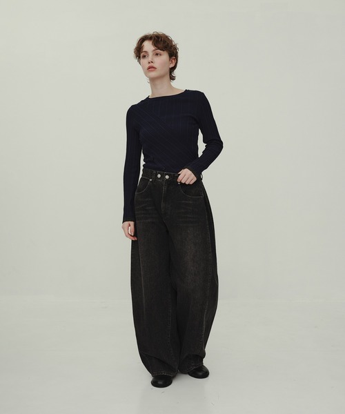 CITY TOKYO(シティトウキョウ)の「Barrel Denim Pants/バレルデニムパンツ/ジーンズ(デニムパンツ・レディース・ブラック/ブルー・1/2/3)」の3枚目の写真