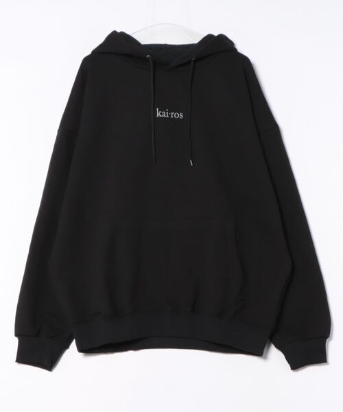 a.p.o.v.（エーピーオービー）の「a.p.o.v. パッチワークポイントビッグフラワーバックプリントオーバーサイズスウェットプルオーバーパーカー（パーカー・メンズ・ブラック/グレー・ONESIZE）」の7枚目の写真