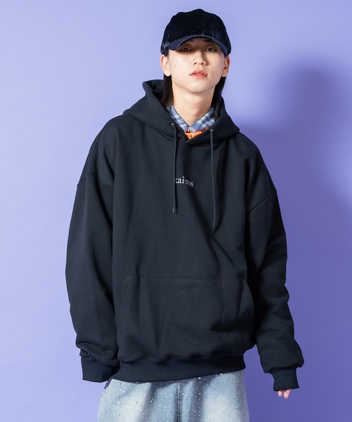a.p.o.v.（エーピーオービー）の「a.p.o.v. パッチワークポイントビッグフラワーバックプリントオーバーサイズスウェットプルオーバーパーカー（パーカー・メンズ・ブラック/グレー・ONESIZE）」の5枚目の写真