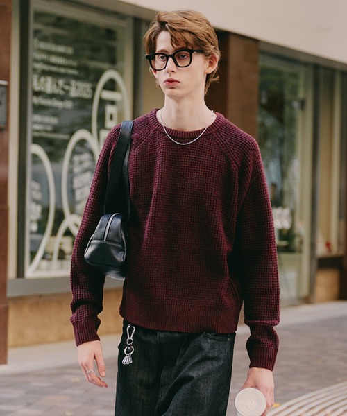 Regen Glanz（レーゲングランツ）の「waffle like raglan knit