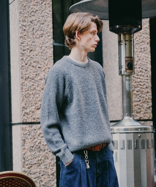 waffle like raglan knit / ワッフルライクラグランニット（ニット