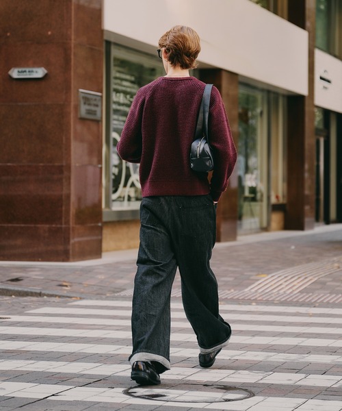 waffle like raglan knit / ワッフルライクラグランニット（ニット