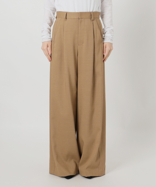 IENA LA BOUCLE（イエナラブークル）の「IENA LA BOUCLE サイロウーステッドツイルタックパンツ（スラックス・レディース・ライトグレー/キャメル・34/36/38/40）」の11枚目の写真