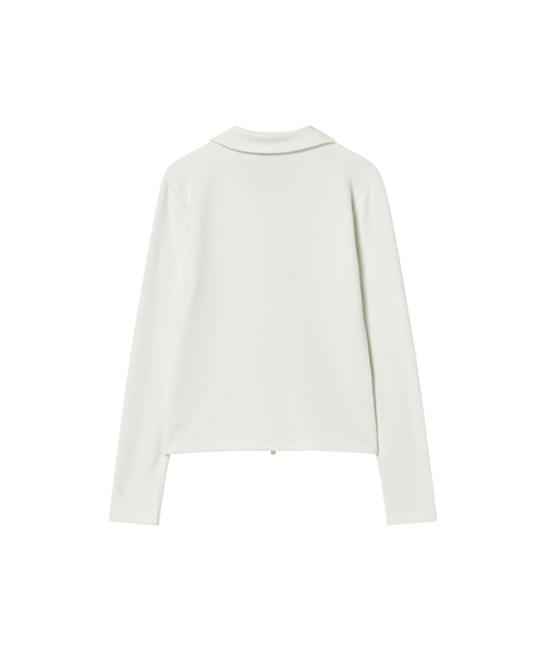 NYXX（エヌワイエックスエックス）の「NY PATCH ZIP UP IVORY（Tシャツ/カットソー・レディース・その他・FREE）」の3枚目の写真