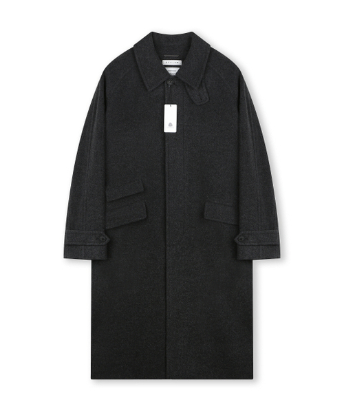 BESLOW(ビースロー)の「OVERSIZED TEXTURED CASHMERE BALMACAAN COAT MELANGE CHARCOAL(チェスターコート・メンズ・その他・SMALL/MEDIUM/LARGE/X-LARGE/X-SMALL)」の1枚目の写真
