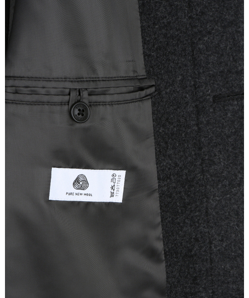 BESLOW(ビースロー)の「OVERSIZED TEXTURED CASHMERE BALMACAAN COAT MELANGE CHARCOAL(チェスターコート・メンズ・その他・SMALL/MEDIUM/LARGE/X-LARGE/X-SMALL)」の2枚目の写真