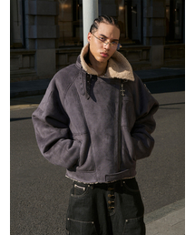 STEEPC（スティップ）の「コペンハーゲン* シアリングムートンダウンジャケット_ ブラック（ムートンコート）」