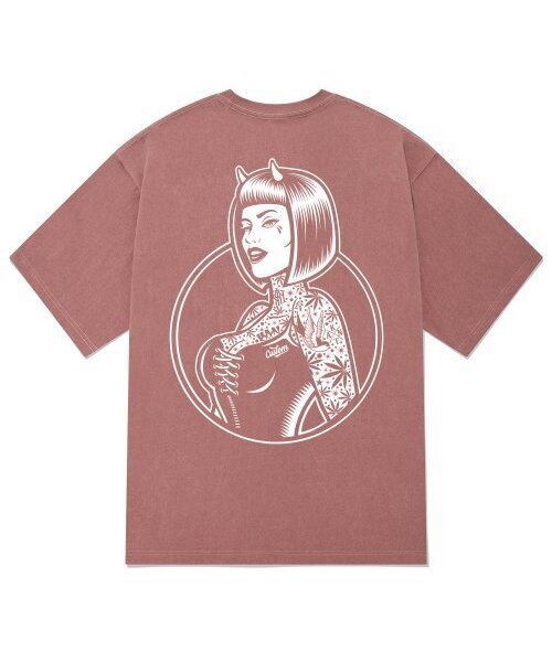 KAN6312(カン6312)の「KTPP0186 テッドマン ピグメント 半袖Tシャツ - ピンク(Tシャツ/カットソー・メンズ・その他・LARGE/MEDIUM/X-LARGE)」の1枚目の写真