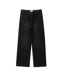 CONNECT KINLOCH（コネクトキンロック）の「ワイドクラックウォッシングデニムパンツ（ダークグレー）（デニムパンツ）」