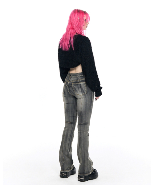 SCHISM INDUCING(スキズムインデューシング)の「DARTS BOOTCUT JEANS GREY(デニムパンツ・レディース・その他・SMALL/MEDIUM)」の9枚目の写真