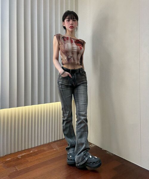 SCHISM INDUCING(スキズムインデューシング)の「DARTS BOOTCUT JEANS GREY(デニムパンツ・レディース・その他・SMALL/MEDIUM)」の20枚目の写真