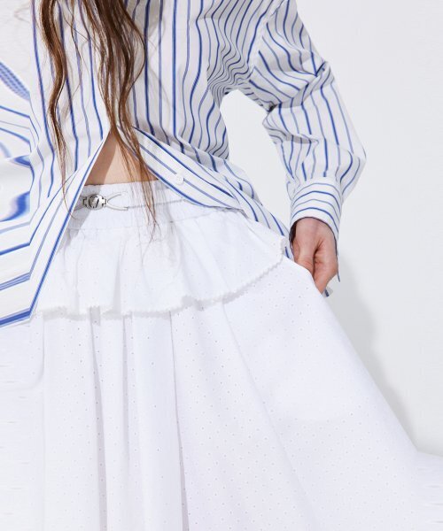 WNDERKAMMER(ブンダーカンマー)の「アイレットパンチングバンディングスカート_ホワイト(スカート・レディース・その他・MEDIUM/SMALL)」の6枚目の写真