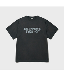タイポスプレー半袖Tシャツ_チャコール