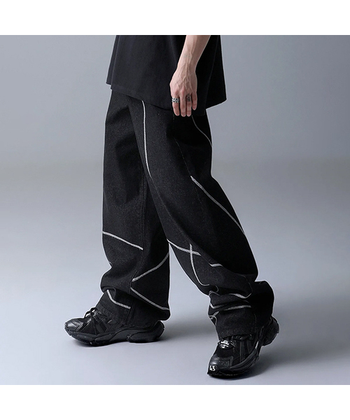 Essen Wide Denim Pants BLACK（デニムパンツ）｜ZENDUST（ジェン