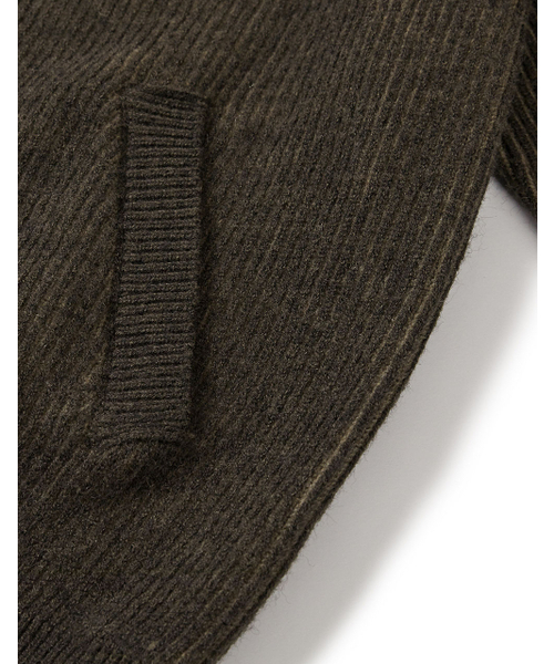 MMLG（エムエムエルジー）の「[Mmlg] TWO TONE HIGH NECK KNIT ZIPUP (BROWN)（カーディガン/ボレロ・レディース・その他・SMALL/MEDIUM/LARGE/X-LARGE）」の8枚目の写真