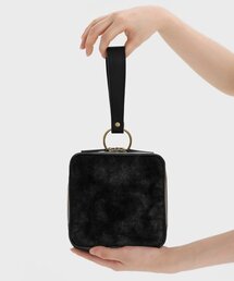 UNDERCONTROL STUDIO（アンダーコントロールスタジオ）の「BLOCK BAG / RING STRAP / FUR / BLACK（ショルダーバッグ）」