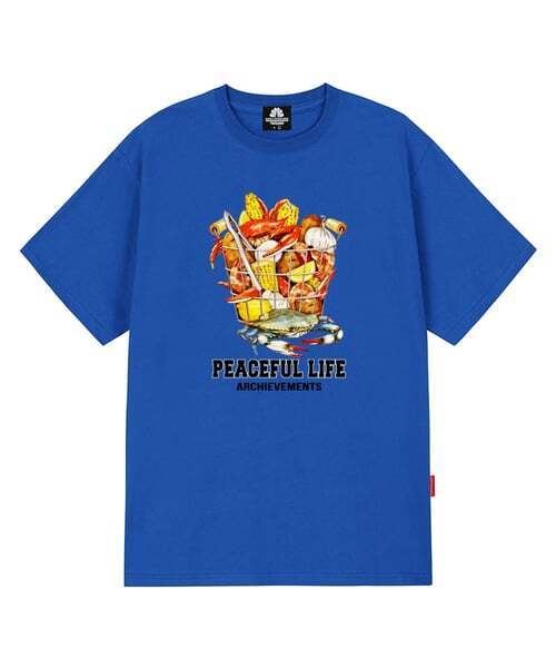 TRIPSHION(トリップション)の「SEAFOOD BASKET GRAPHIC Tシャツ - ブルー(Tシャツ/カットソー・メンズ・その他・LARGE/MEDIUM/X-LARGE)」の1枚目の写真