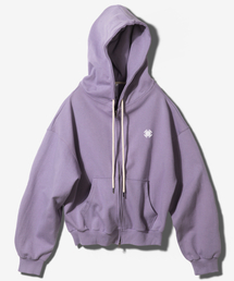 FANSHOW（ファンショー）の「SYMBOL OVER FIT DOUBLE JERSEY HOODED ZIPUP-PURPLE（パーカー）」