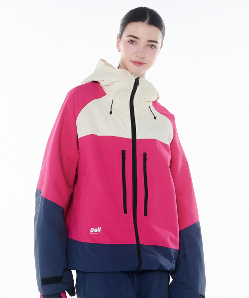 DOLL OUTERWEAR（ドラ アウターウェア）の「2425 ボニータ ボードウェア ジャケット ローズレッド 男女共用（ナイロンジャケット・レディース・その他・SMALL/MEDIUM/LARGE/X-LARGE/X-SMALL）」の6枚目の写真