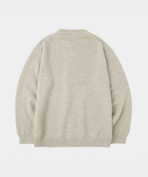 LETTERCOMO(レテルコモ)の「デイリーウールラウンドニットカーキベージュ(ニット/セーター・レディース・その他・MEDIUM/LARGE)」の6枚目の写真