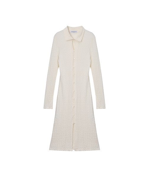 320SHOWROOM(320ショールーム)の「Shirt collar wrinkled dress Cream(ワンピース・レディース・その他・MEDIUM/SMALL)」の3枚目の写真