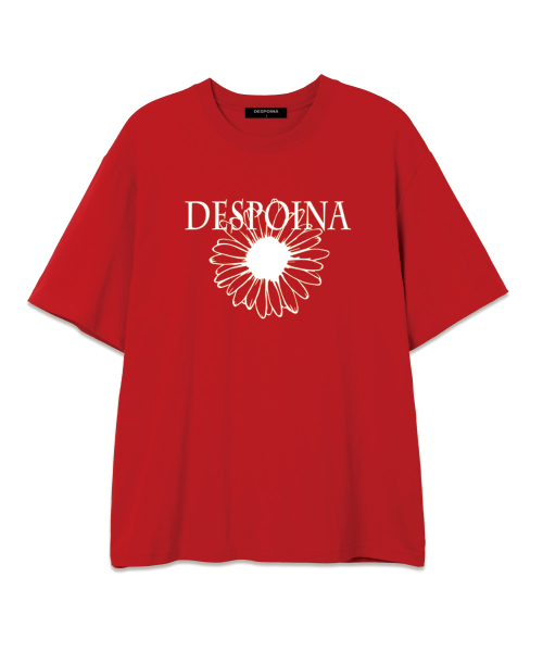 OUSE(オウズ)の「フラワープリント半袖Tシャツ (DPTS001) レッド/ホワイト(Tシャツ/カットソー・レディース・その他・MEDIUM/LARGE)」の1枚目の写真