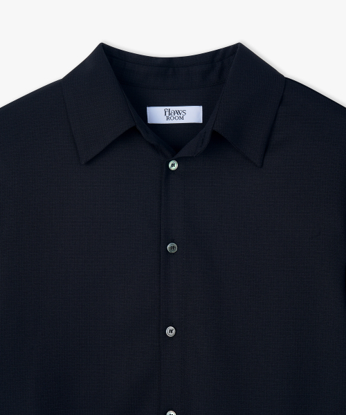 FLAWSROOM(フローズルーム)の「Half Rollup Shirts BLACK(シャツ/ブラウス・メンズ・その他・MEDIUM/LARGE)」の4枚目の写真