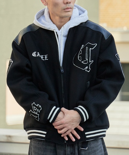 ノ*ド様 CALEE スタジャンL CALEE◇スタジャン/L/ナイロン/NVY// : セカンドストリートYahoo!店