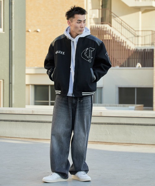 CALEE キャリー　スタジアムジャケット　スタジャン CALEE/キャリー WOOL MELTON STADIUM JUMPER ＜S.V.D.S.H＞ ウール