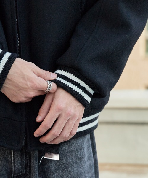 CALEE（キャリー）の「CALEE/キャリー WOOL MELTON STADIUM JUMPER