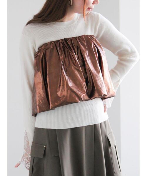 Te chichi(テチチ)の「ペプラムレイヤーベルト(ベルト・レディース・シルバー/ブロンズ・F)」の2枚目の写真