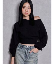 GYDA | Gemyntar embossワンショルニットトップス(ニット/セーター)